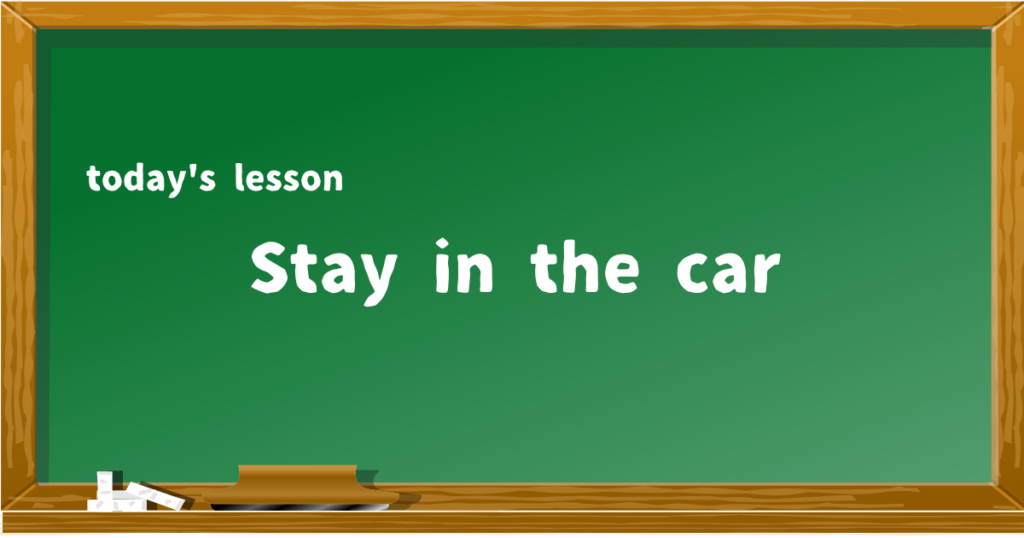 Stay in the car