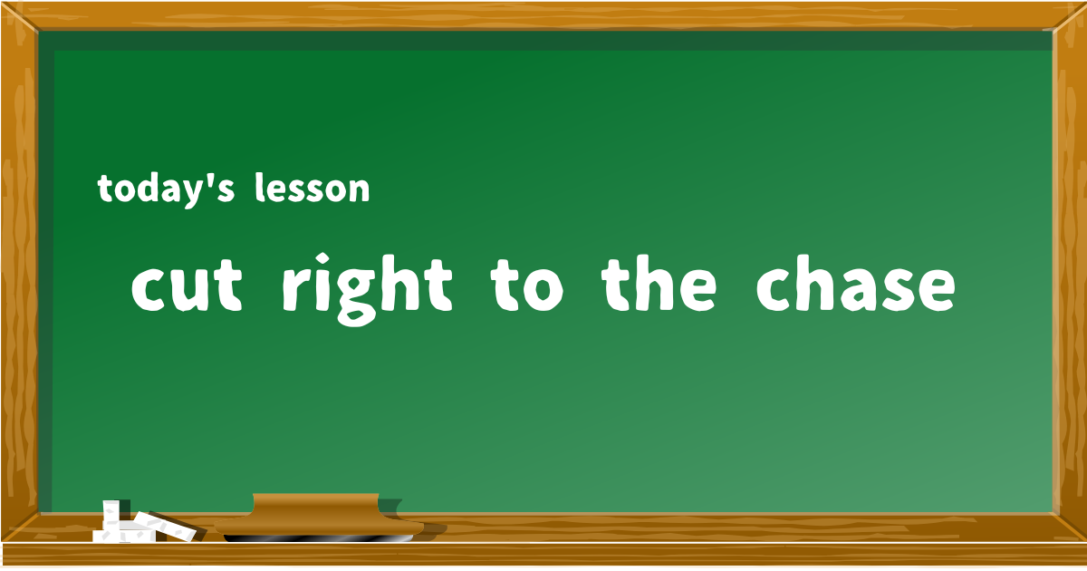 cut right to the chase