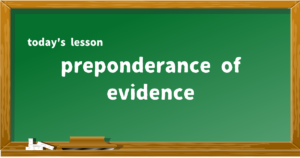 preponderance of evidence
