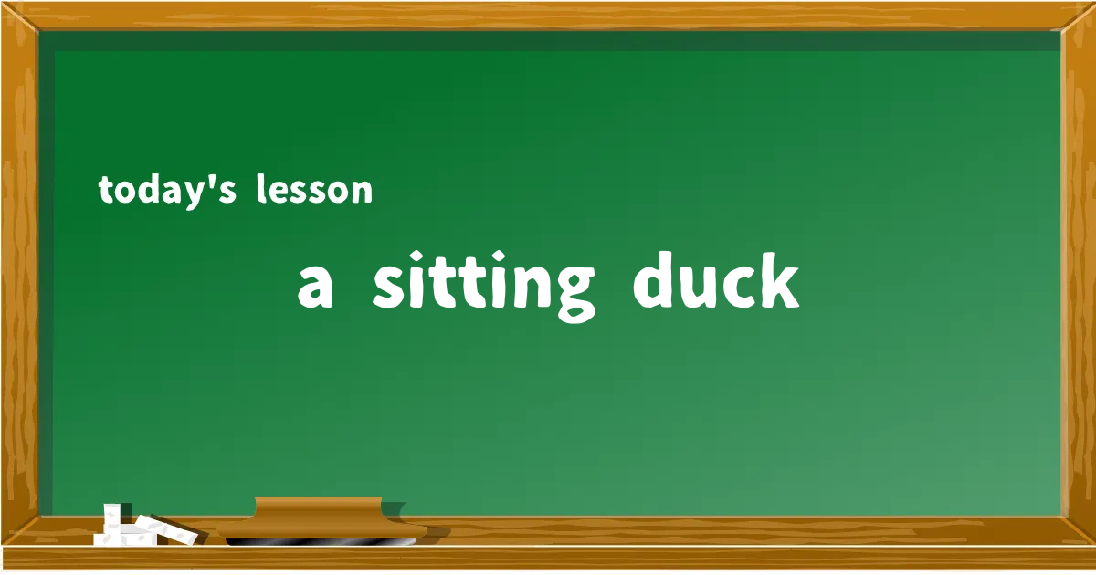 「a sitting duck」の意味と使い方を解説