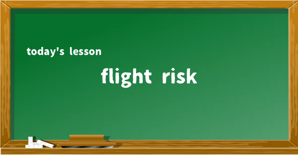 「flight risk」の意味と使い方を解説