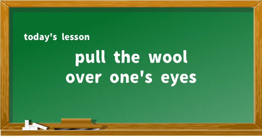 「pull the wool over one's eyes」の意味と使い方を解説