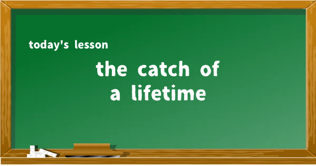 「the catch of a lifetime」の意味と使い方を解説