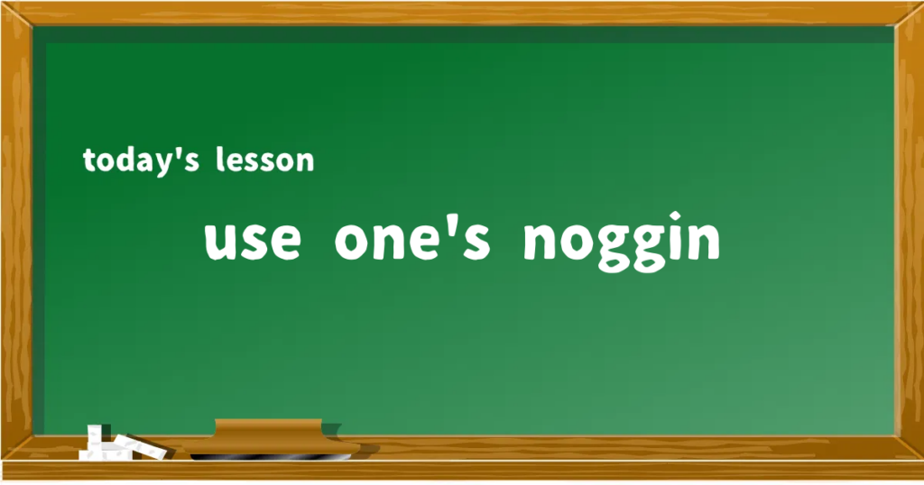「use one's noggin」の意味と使い方を解説