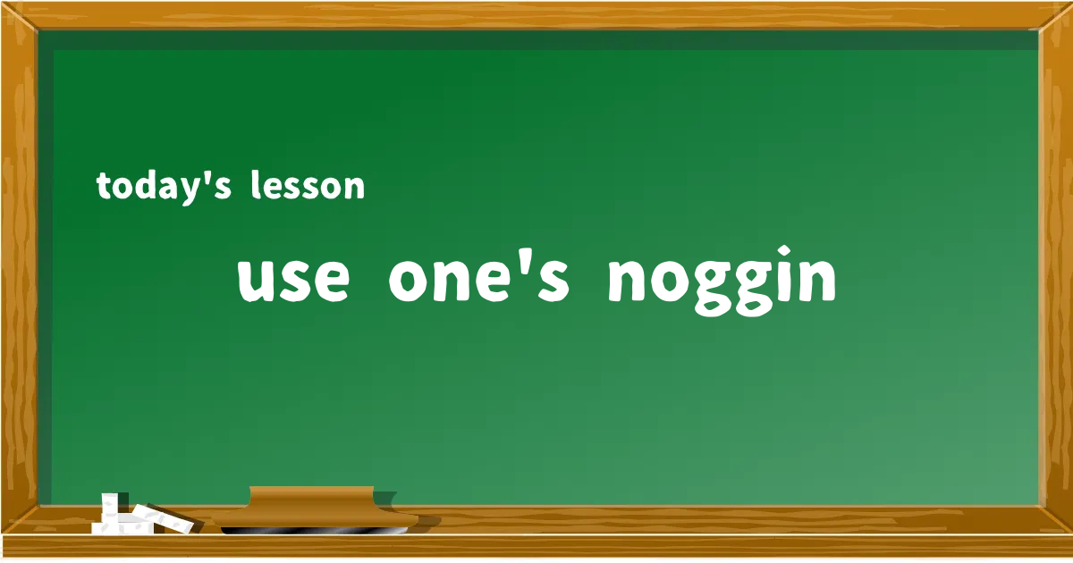 「use one's noggin」の意味と使い方を解説