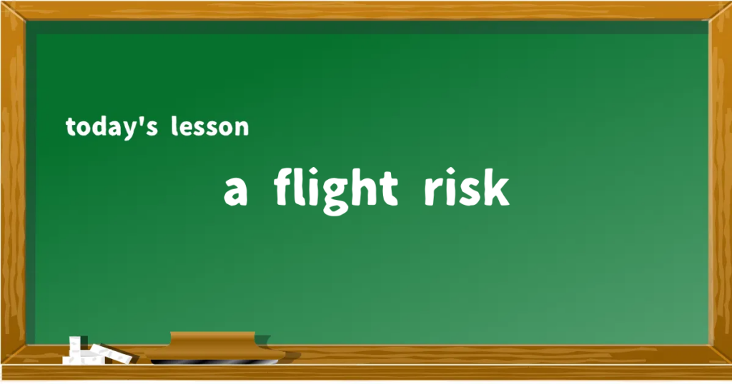 「a flight risk」の意味と使い方を解説