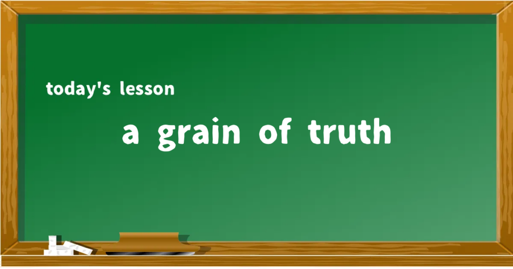 「a grain of truth」の意味と使い方を解説