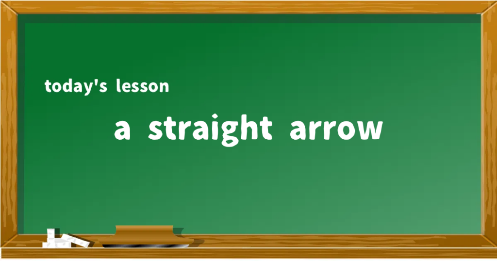 「a straight arrow」の意味と使い方を解説