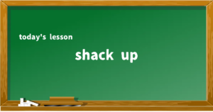 「shack up」の意味と使い方を解説