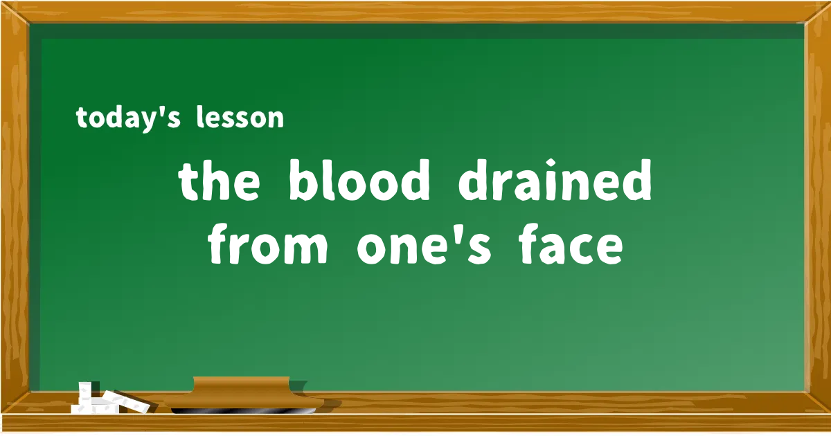 「the blood drained from one's face」の意味と使い方を解説