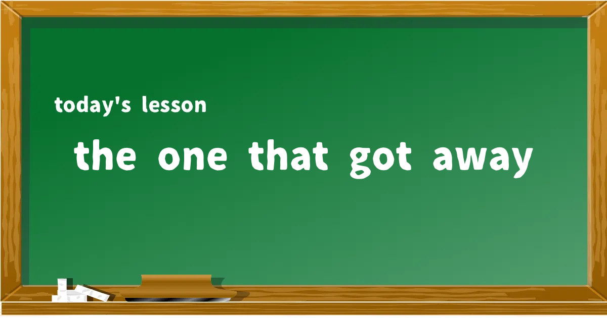 「the one that got away」の意味と使い方を解説
