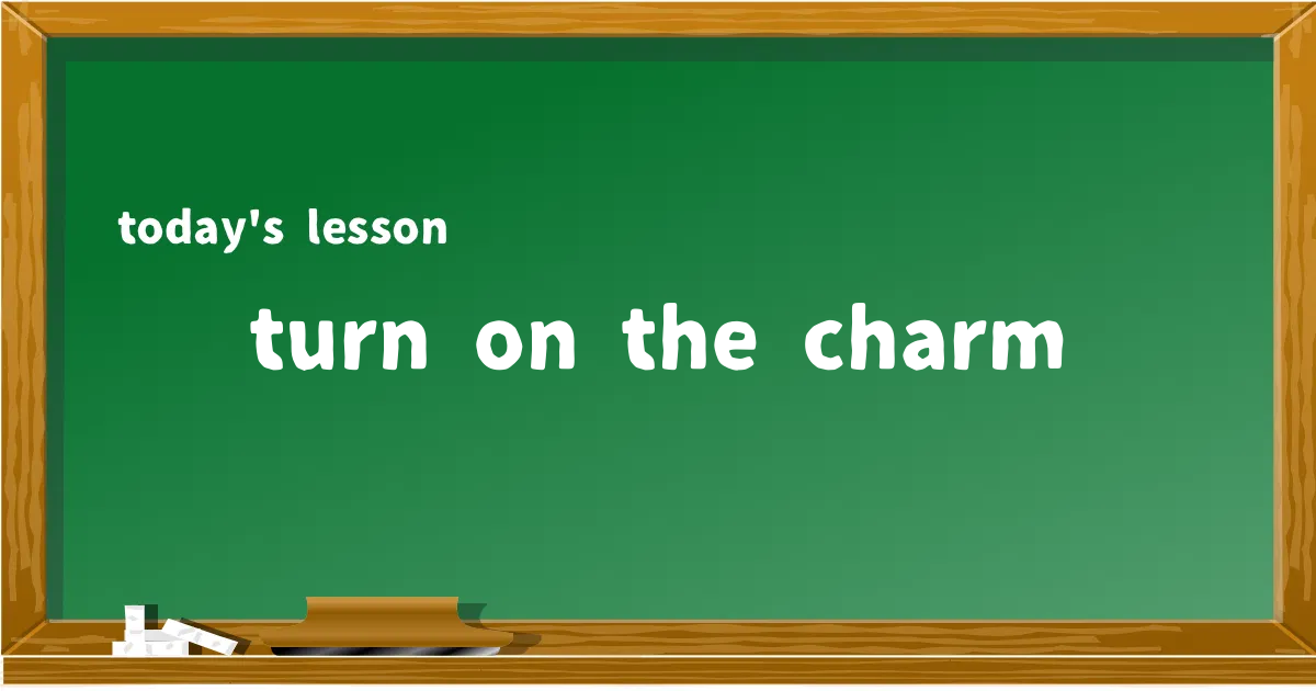 「turn on the charm」の意味と使い方を解説