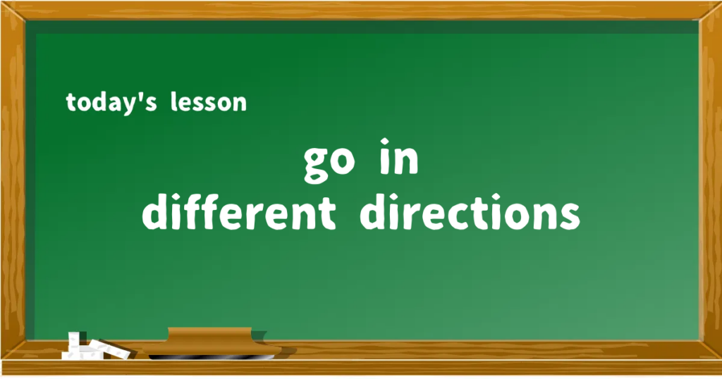 「go in different directions」の意味と使い方を解説