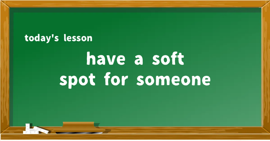 「have a soft spot for someone」の意味と使い方を解説