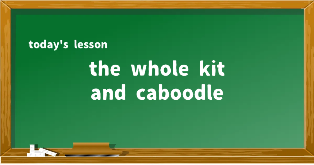 「the whole kit and caboodle」の意味と使い方を解説