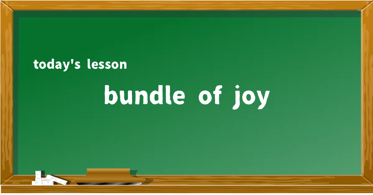 「bundle of joy」の意味と使い方を解説