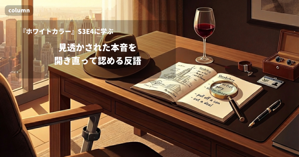 『White Collar』コラム: 「Can you blame me?」に見る、見透かされた本音を開き直って認める反語｜『ホワイトカラー』S03E04で学ぶ英会話